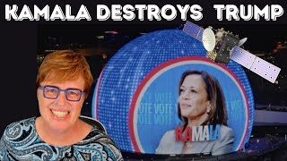 KAMALA DESTROYS TRUMP FROM SPACE Plus His Nzi Rally A New LOW predictions politics [upl. by Jerrol]