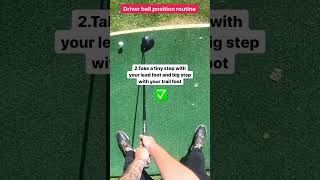 Do This For A Perfect Driver Ball Position To Create Maximum Distance [upl. by Glover]