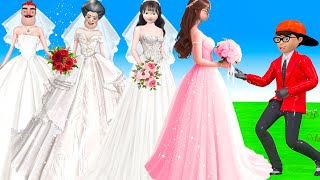 Scary Teacher 3D vs Squid Game Dressing Wedding Style Beautiful Nice or Error 5 Times Challenge [upl. by Aihsenak]