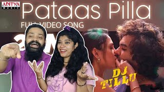 PataasPilla Full Video Song REACTION  DJTillu  Siddhu Neha Shetty  Vimal Krishna  Anirudh [upl. by Perice]