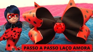 PASSO A PASSO DE COMO FAZER ESTE MAGNÍFICO LAÇO AMORA  TEMA LADYBUG  AMANDA BONIFÁCIO [upl. by Currie]