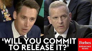 SHOCK MOMENT FBI Official Admits Doc Alleging Biden Took 5 Million In Bribes Exists To Hawley [upl. by Arsi]