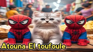 Atouna El toufoule kucing lucu gemoy kostum spiderman [upl. by Ylicic]