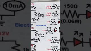 50 Ohms Protecting 2 Series Red LEDs from 5V short shorts electronics [upl. by Ivan]