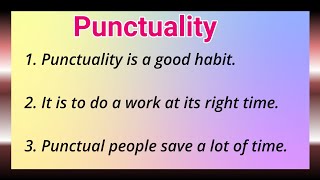 10 Lines on Punctuality in English  Short Essay on Punctuality  Ashwins World [upl. by Enomad580]