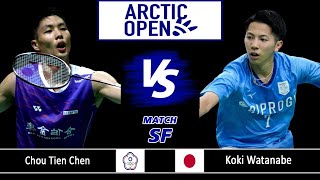 Chou Tien Chen vs Koki Watanabe  Arctic Open 2024 Badminton  SF [upl. by Adama]