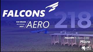 Vídeo de Voo Falcons Aerodesign Micro 218  2024 SAE Brasil Aerodesign [upl. by Alicsirp]