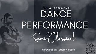 SemiClassical Dance Performance at MahaGanapathi Temple Mangadu [upl. by Alisan]