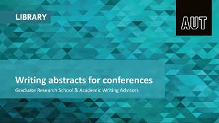 Writing an Abstract for a Conference or Symposium [upl. by Russo611]