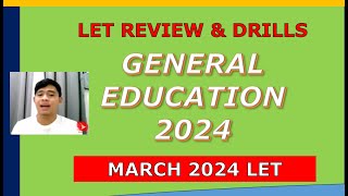 GENERAL EDUCATION BOOSTER DRILLS FOR MARCH 2024 LET [upl. by Aihsat]