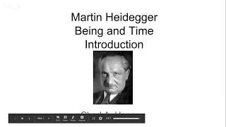 Martin Heidegger Being and Time Lecture Introduction Exposition of Question of Meaning of Being [upl. by Tse]