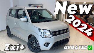 NEW WAGON R ZXI PLUS 2024 TOP MODEL  MARUTI SUZUKI WAGON R ZXI PLUS SILVER COLOUR REVIEW [upl. by Alyak777]