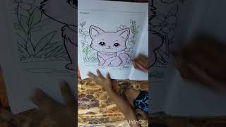 cute cat colouring😍 [upl. by Evangelin221]