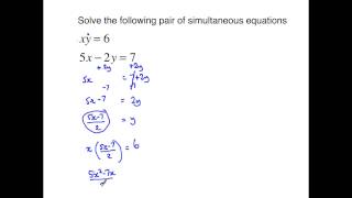 Level 2 Further Maths GCSE  Simultaneous Equations [upl. by Guinn]