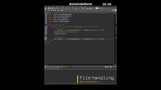 0008 File Handling java coding programming shorts [upl. by Ytisahc]