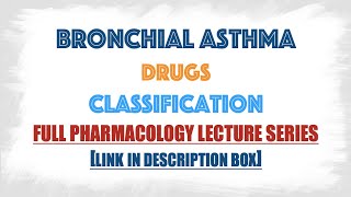 Bronchial Asthma Drugs classification with mechanism of action explained in details  Pharmacology [upl. by Tiffie]