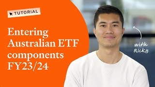 Sharesight  Entering Australian ETF components FY2324 [upl. by Kalle720]