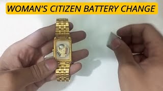 How To Change Battery CITIZEN WOMANS Watch  citizen ladies watch battery replacement [upl. by Narib]