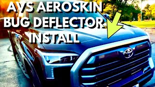 AVS AEROSKIN Bug Deflector Install Toyota Tundra Same Basic Install For All Vehicles [upl. by Anidem]