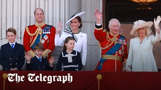 IN FULL Trooping the Colour  Princess of Wales watches flypast with King and children [upl. by Fital]