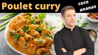 RECETTE POULET CURRY coco et ananas [upl. by Prasad]