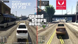 GTA 5 Gt 710 VS Vega 8 FPS Comparison [upl. by Hali]