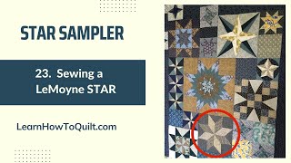 How to Sew YSeams on a LeMoyne Star  Star Sampler 23 [upl. by Atires]