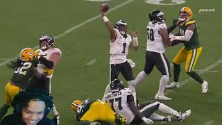 Packers Vs Eagles Reaction saquan is him [upl. by Earazed425]