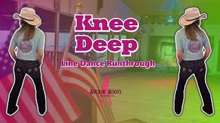 Knee Deep Zac Brown Band  Line Dance Runthrough [upl. by Leugim973]