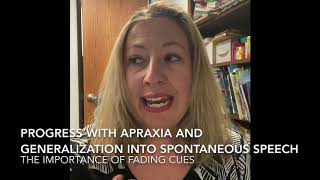 Practice with apraxia and generalization into spontaneous speech [upl. by Ward577]