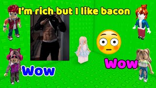 🍎TEXT TO SPEECH🍎 Im a millionaire and pretty bacon [upl. by Ssalguod]