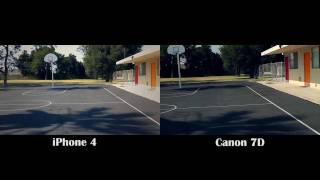 Canon EOS 7D vs iPhone 4 [upl. by Enylhsa]