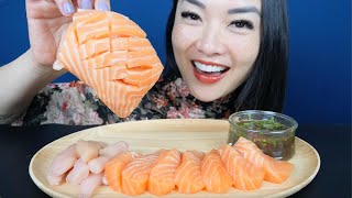 SALMON SASHIMI ASMR EATING SOUNDS NO TALKING  SASASMR [upl. by Bethanne]