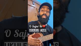 Sajni re ukulele tabs  Simple ukulele tutorial  laapataa ladies ukulele shorts [upl. by Debbie]