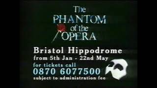 Bristol Hippodrome advert Phantom of the Opera  27th December 1998 British television commercial [upl. by Perlis]