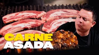 La Carne Asada MÁS BARATA de primera marinado sazón y salsa molcajeteada [upl. by Acinorej]