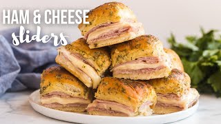 Easy Ham and Cheese Sliders  The Recipe Rebel [upl. by Noiroc130]