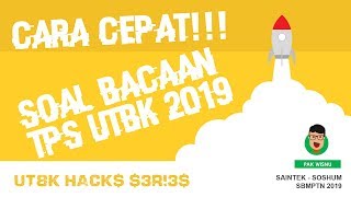 Cara Cepat Menjawab Soal BACAAN TPS UTBK SBMPTN 2020  Saintek Soshum [upl. by Goldfinch]