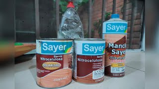 COMO APLICAR SELLADOR Y BARNIZ DE NITROCELULOSA MARCA SAYER [upl. by Alaet]