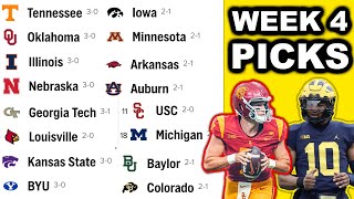 Crazy Predictions For Week 4 Of College Football [upl. by Roselba]