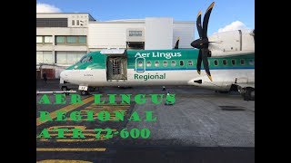 TRIP REPORT  Aer Lingus RegionalStobart Air  ATR 72600  DublinNewcastle  Economy  HD [upl. by Sabsay]