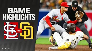 Cardinals vs Padres Game Highlights 4124  MLB Highlights [upl. by Paxton]