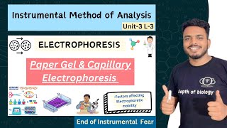 Electrophoresis  Paper amp capillary  Gel electrophoresis  factor affecting electrophoretic mobilit [upl. by Lederer]