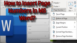 How to Insert Page Numbers in MS Word  StepbyStep Guide  TheGkTech [upl. by Nordine787]