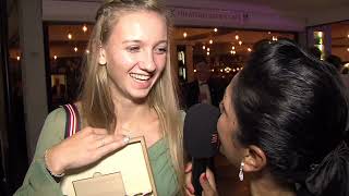 Femke Bol en Puck Pieterse  blozende tieners in Sportgala 2019 [upl. by Tamsky924]