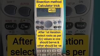 Bisection Method calculatortrick calculatortechnique bisectionmethod shortsyoutubeindia viral [upl. by Arabeila1]