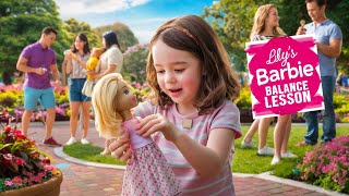 Lilys Barbie Balance Lession kids Animation video [upl. by Aneelad]