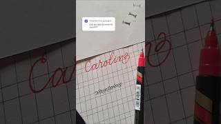 Name request  Carolin calligraphy youtubeshorts trending [upl. by Jobyna734]