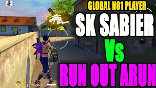 Sk Sabier Vs RunOutArun rank squad match  global no 1 players gameplay Run Gaming [upl. by Ellehcar946]