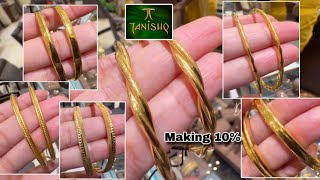 Tanishq New Daily wear Gold Bangle Designs With PriceLight Weight Gold Bangle Designsdeeya [upl. by Ema62]